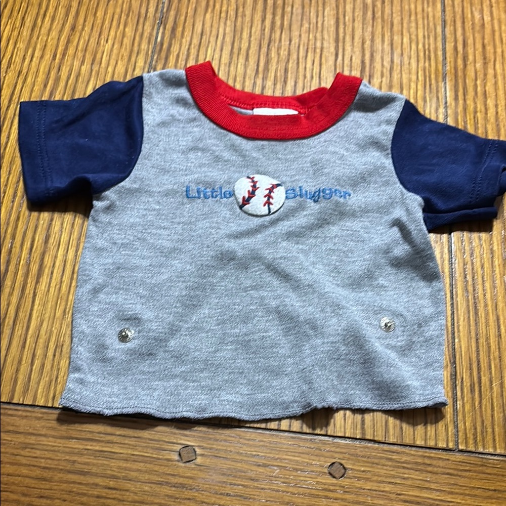 Gray and Navy Kids Shirt